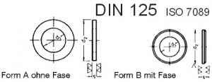 Unterlegscheiben Alu DIN 125 Grafik